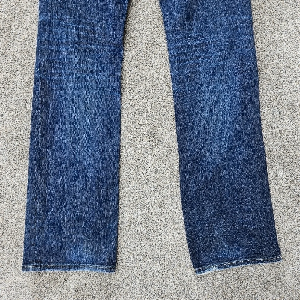AG Adriano Goldschmied The Kiss Slim Straight Jeans Medium Wash Low Rise Sz 30R